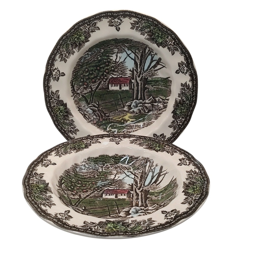 New Johnson Bros‎ Soup Bowls Pasta Friendly Village The Stonewall Rimmed
